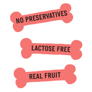 No preservatives, lactose free, real fruit